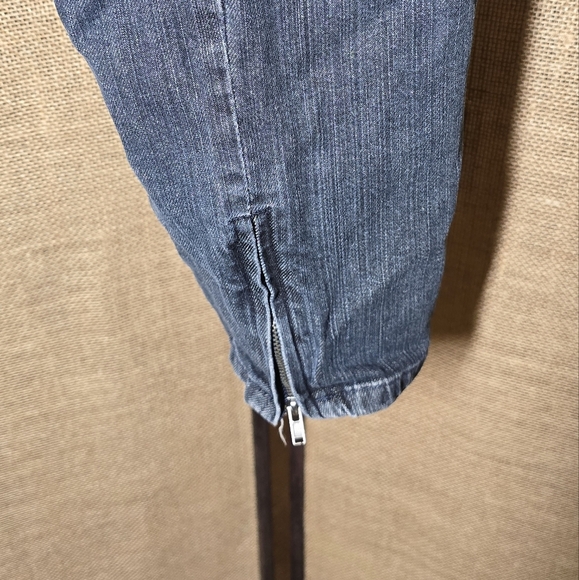 CHRISTOPHER & BANKS Straight Leg Denim Jeans Ankle Zip Detail SIZE 12 - Picture 5 of 7